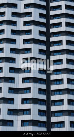 Europe's tallest Modular building, Enlcave: Croydon, at 158 metres and 50 storey building nears completion by East Croydon Station, South London, Stock Photo