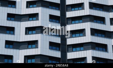 Europe's tallest Modular building, Enlcave: Croydon, at 158 metres and 50 storey building nears completion by East Croydon Station, South London, Stock Photo