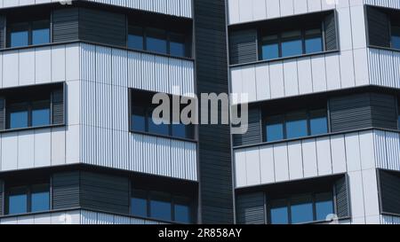 Europe's tallest Modular building, Enlcave: Croydon, at 158 metres and 50 storey building nears completion by East Croydon Station, South London, Stock Photo