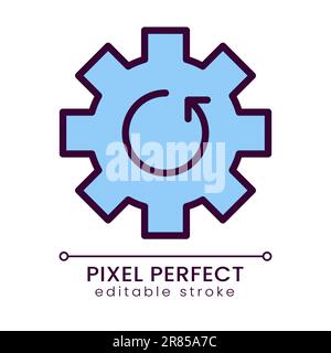 Update blue pixel perfect RGB color icon Stock Vector