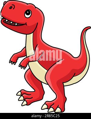 Tyrannosaurus Animal Cartoon Colored Clipart  Stock Vector