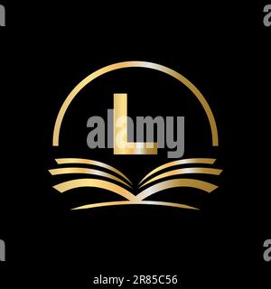 Initial Letter L Education Logo Book Concept. University, Academy Graduation Logo Template Design Stock Vector