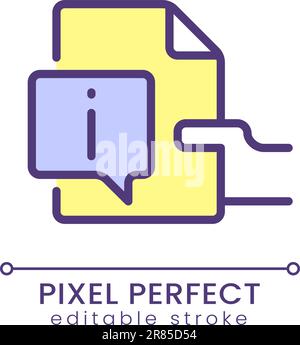 Read instructions pixel perfect RGB color icon Stock Vector