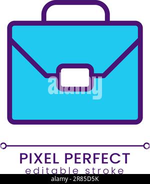 Briefcase pixel perfect RGB color icon Stock Vector