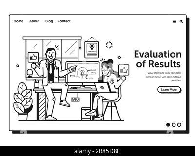 Job Application Form Web Page Landing Template Stock Vector