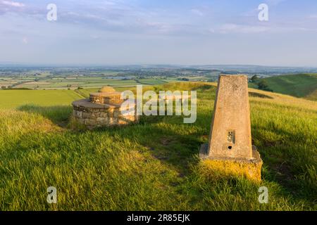 Corton Denham Beacon on a summer morning, Somerset, England. Stock Photo