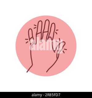 Scleroderma black line icon. Autoimmune diseases. Pictogram for web ...