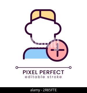 Recruitment pixel perfect RGB color icon Stock Vector