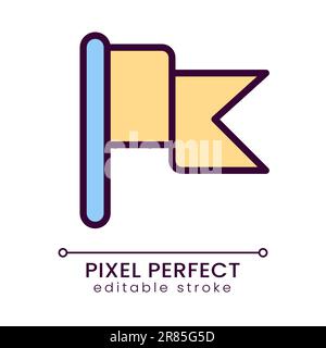 Flag pixel perfect RGB color icon Stock Vector
