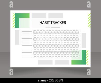Habit tracker worksheet design template Stock Vector Image & Art - Alamy