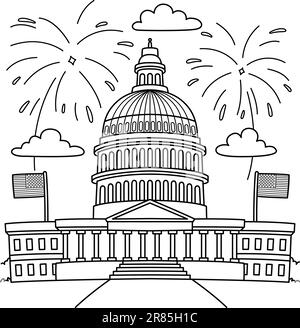 capitol building coloring page