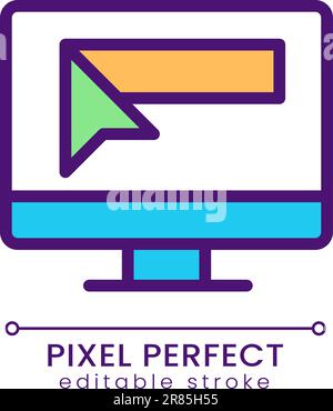 Website address pixel perfect RGB color icon Stock Vector