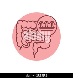 Celiac disease black line icon. Autoimmune diseases. Pictogram for web page, mobile app, promo. Stock Vector