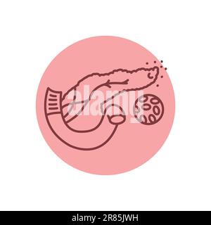 Diabetes black line icon. Autoimmune diseases. Pictogram for web page, mobile app, promo. Stock Vector