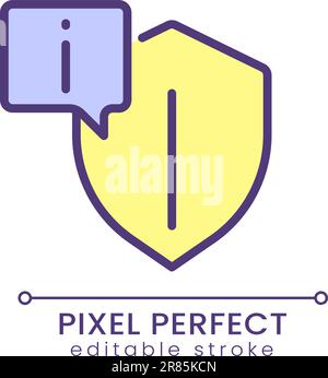 Reliable information pixel perfect RGB color icon Stock Vector