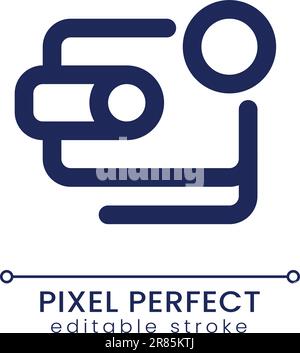 Notification from digital wallet pixel perfect linear ui icon Stock Vector