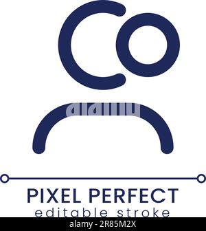 Notification from personal page pixel perfect linear ui icon Stock Vector