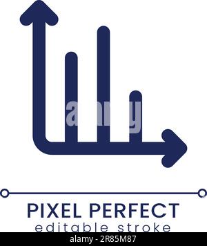 Infochart pixel perfect linear ui icon Stock Vector