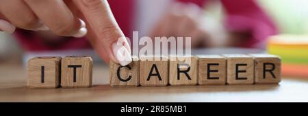 Successful IT programmer career and trainee training concept Stock Photo