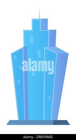 Multi-storey building - modern flat design style single isolated image Stock Vector