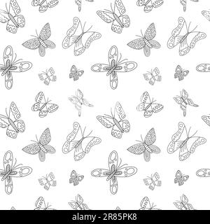 Vector butterflies seamess pattern Stock Vector Image & Art - Alamy