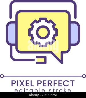 Tech support pixel perfect RGB color icon Stock Vector
