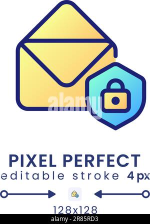 Email security gradient fill desktop icon Stock Vector