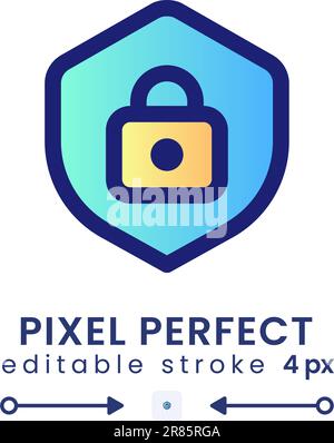 Protection gradient fill desktop icon Stock Vector