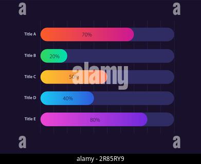 Rectangular percentage infographic chart design template Stock Vector ...