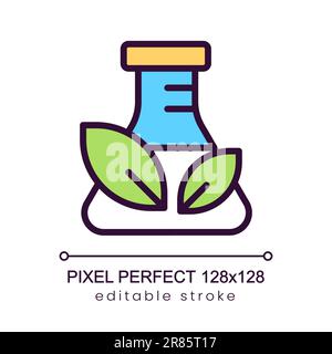 Chemical free materials pixel perfect RGB color icon Stock Vector