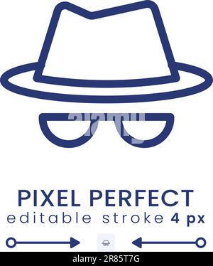Incognito linear desktop icon Stock Vector