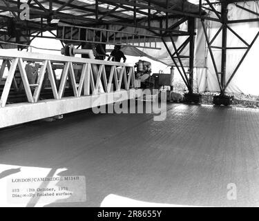 Construction of the M11 MotorwayRoad worker Stock Photo