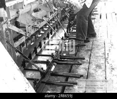 Construction of the M11 MotorwayRoad worker Stock Photo