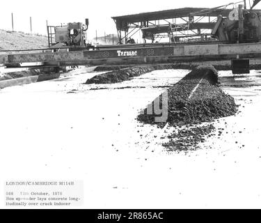 Construction of the M11 MotorwayRoad worker Stock Photo