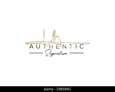 UH Signature Logo Template Vector. Stock Vector