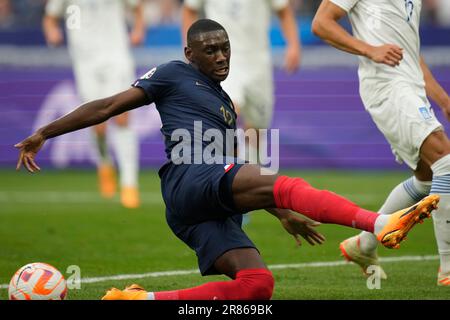 Paris, France - June 19: Randal Kolo Muani Of France Controls Ball 