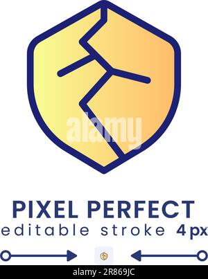 Security weaknesses gradient fill desktop icon Stock Vector