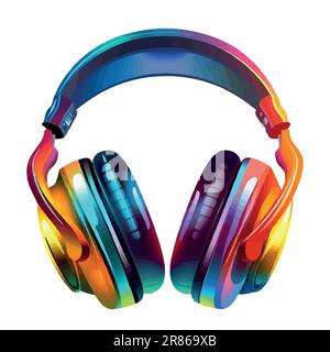 Colorful vector headphone icon Stock Vector