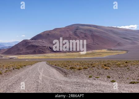 Crossing the Andes from Antofagasta de la Sierra to Antofalla - stunning landscape in the Argentinian highlands called Puna in South America Stock Photo