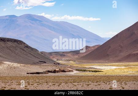 Crossing the Andes from Antofagasta de la Sierra to Antofalla - stunning landscape in the Argentinian highlands called Puna in South America Stock Photo