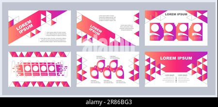 Online education presentation templates set Stock Vector