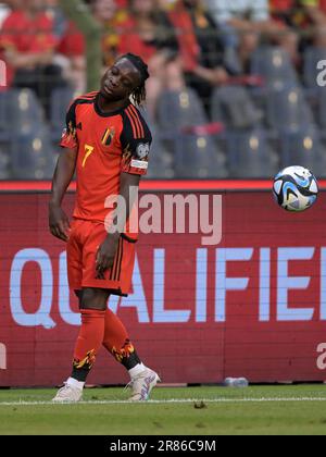 Jeremy Doku of Belgium during the UEFA Euro 2024 match between Belgium ...