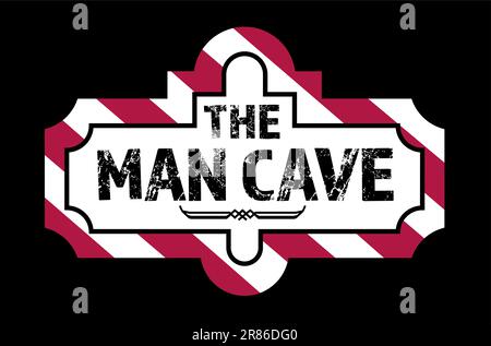 The Man Cave Sign - vector illustration Stock Vector