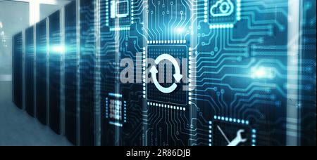 Update Software Computer Program Upgrade technology. Business Finance Stock Photo