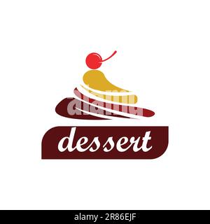 Dessert logo design Vector icon illustration template Stock Vector