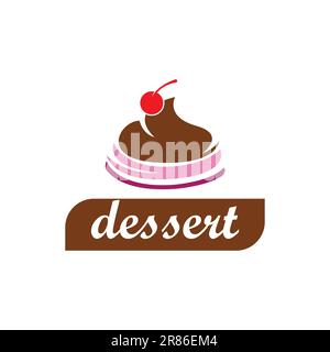 Dessert logo design Vector icon illustration template Stock Vector