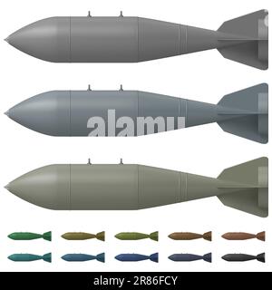 FAB-500 unguided low drag bomb Stock Vector