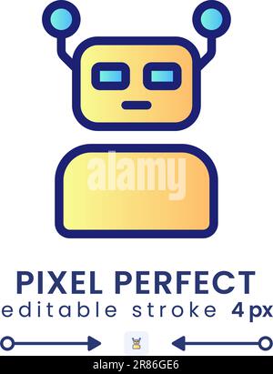Robot gradient fill desktop icon Stock Vector
