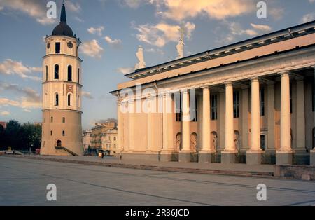 Cathedral Basilica of St Stanislaus and St Ladislaus of Vilnius, Cathedral Square, Vilnius, Lithuania Stock Photo