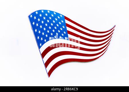 American Flag Wave Close Up for Memorial Day or 4th of July. Stock Photo